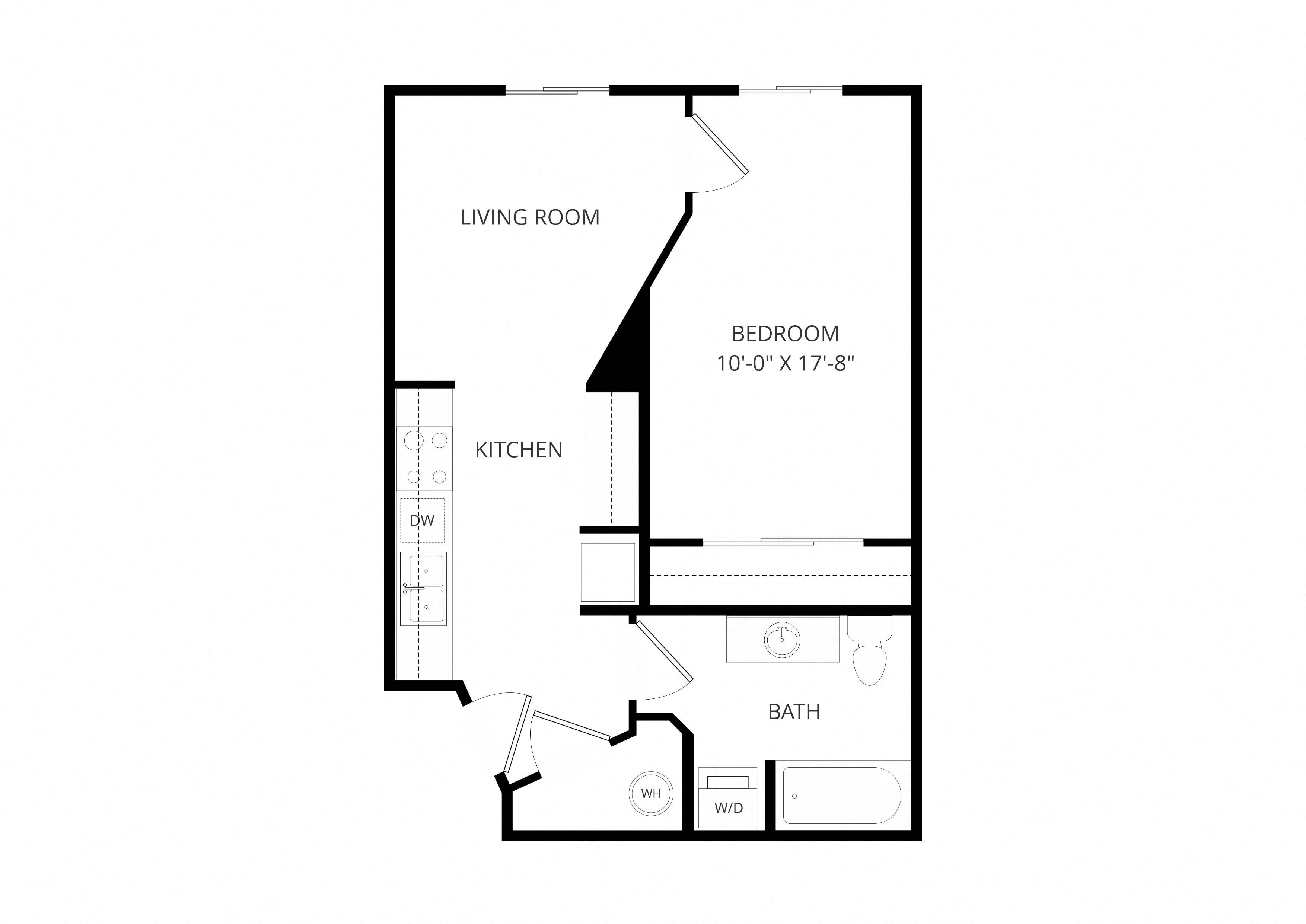 Spruce_OneBedroom floor plan